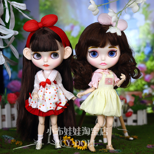 ICY DBS小布娃娃衣服可爱小清新粉嫩波点连衣裙19关节体ob24娃衣