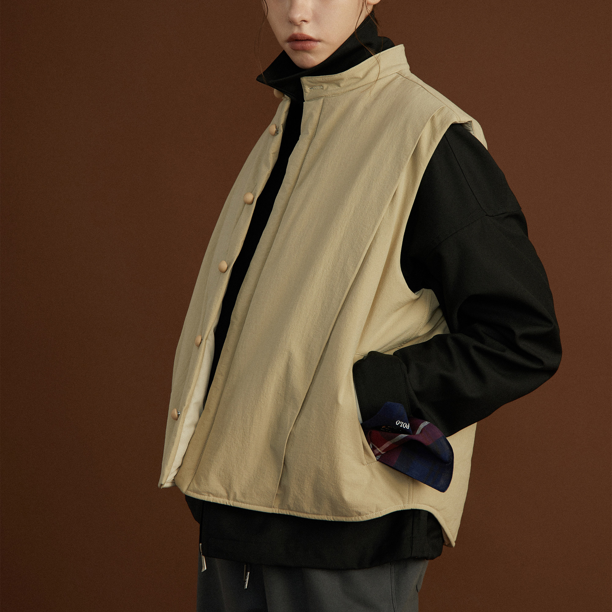 todaynowind 保暖新雪丽夹棉 尼龙立领马甲棉服 秋冬宽松男女,男装,常规马甲,淘宝优惠券,粉丝福利购,淘宝优惠卷