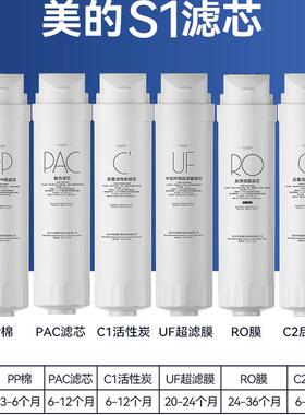 适用美的S1华凌M3净水器滤芯MRC1686/1790A/B/1792/75-600G全套芯