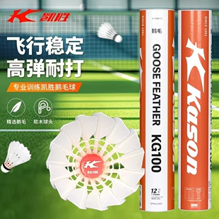 李宁凯胜羽毛球正品稳定飞行G100S专业比赛训练耐打KG100鹅毛球