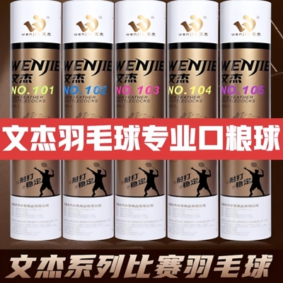 文杰耐打稳定比赛羽毛球12只装