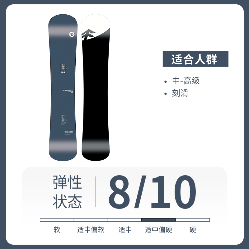 232425新款GRAY中国特别款DESPERADO LT雪道刻滑滑雪板单板 白树