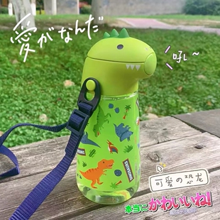 日本skater儿童恐龙水杯吸管杯子幼儿园礼物水壶宝宝牛奶杯直饮杯
