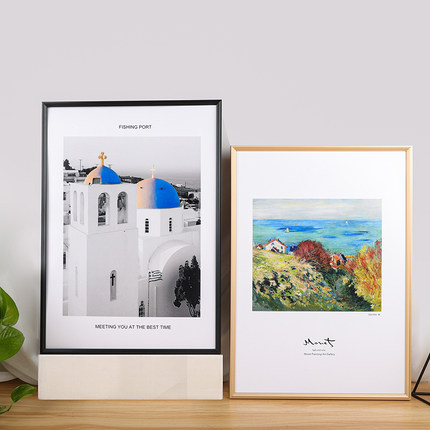 现代简约铝合金画框裱框4060a4A3营业执照框架6080海报框5070挂墙