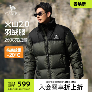 加厚棉服连帽面包服短款 反季 外套女 2025新款 骆驼火山羽绒服男冬季