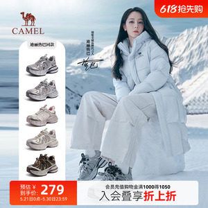 【迪丽热巴同款】骆驼银月户外复古老爹鞋女鞋秋季新款加绒运动鞋