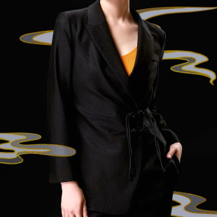 国风西装 新中式 外套女设计感收腰显瘦西服上衣 新款 velwin蔚雯秋季