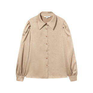 idole奕多长袖衬衫女2024年秋季新款百搭精致优雅衬衣高级感上衣