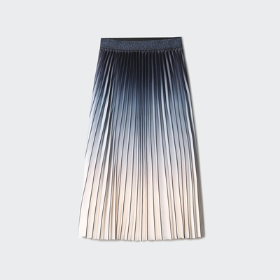 伊诗夏兰薇渐变色百褶半身裙