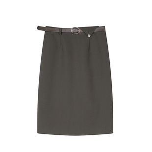 idole奕多西装半身裙女春秋季新款高腰气质a字裙中长款职业包臀裙