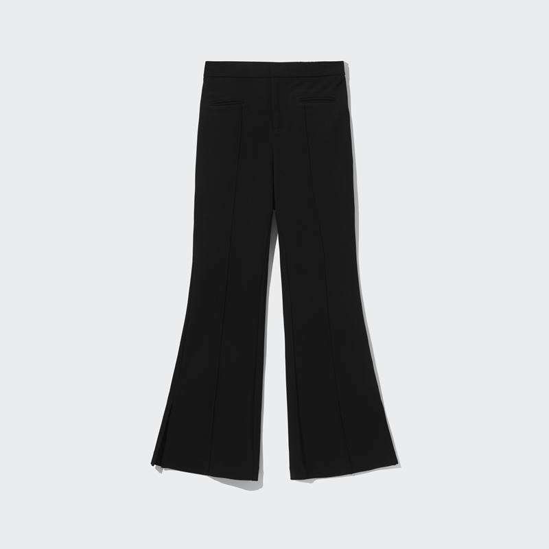 蔚雯高腰气质长裤开叉裤子