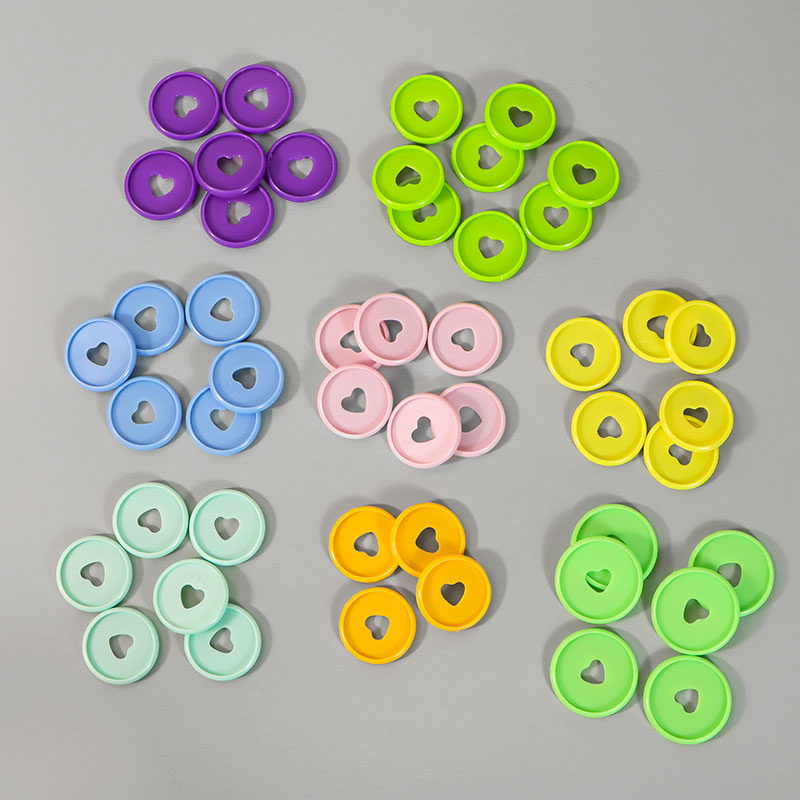 新品蘑菇孔卡册搭配扣马卡龙纯色蘑菇孔塑料环扣可拆卸手账活页扣