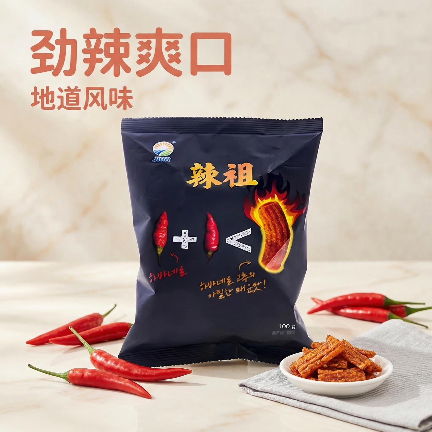 韩国进口九日辣祖炒年糕条 甜辣味网红膨化零食追剧小吃