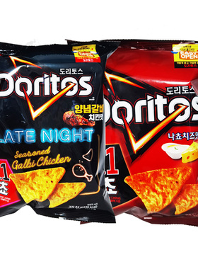 韩国进口乐天Doritos多力多滋玉米片84g袋超浓芝士零食休闲膨化