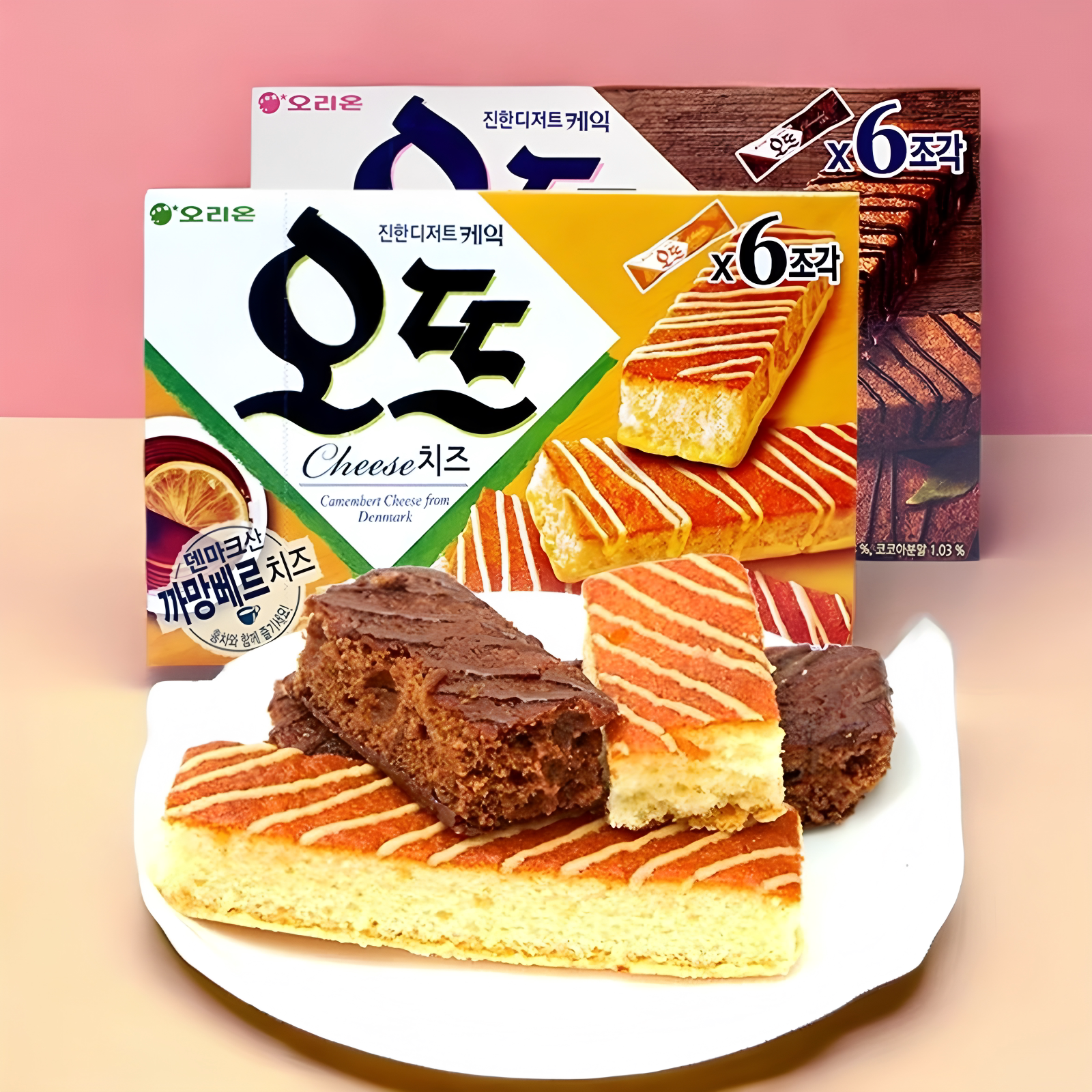 韩国进口零食好丽友欧式巧克力派150g奶油派蛋糕休闲食品零食小吃