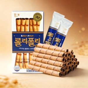 海太冰激凌蛋卷62g韩国原装进口巧克力注心脆棒网红解馋小零食