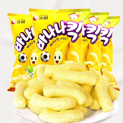 韩国进口农心香蕉条75g膨化食品