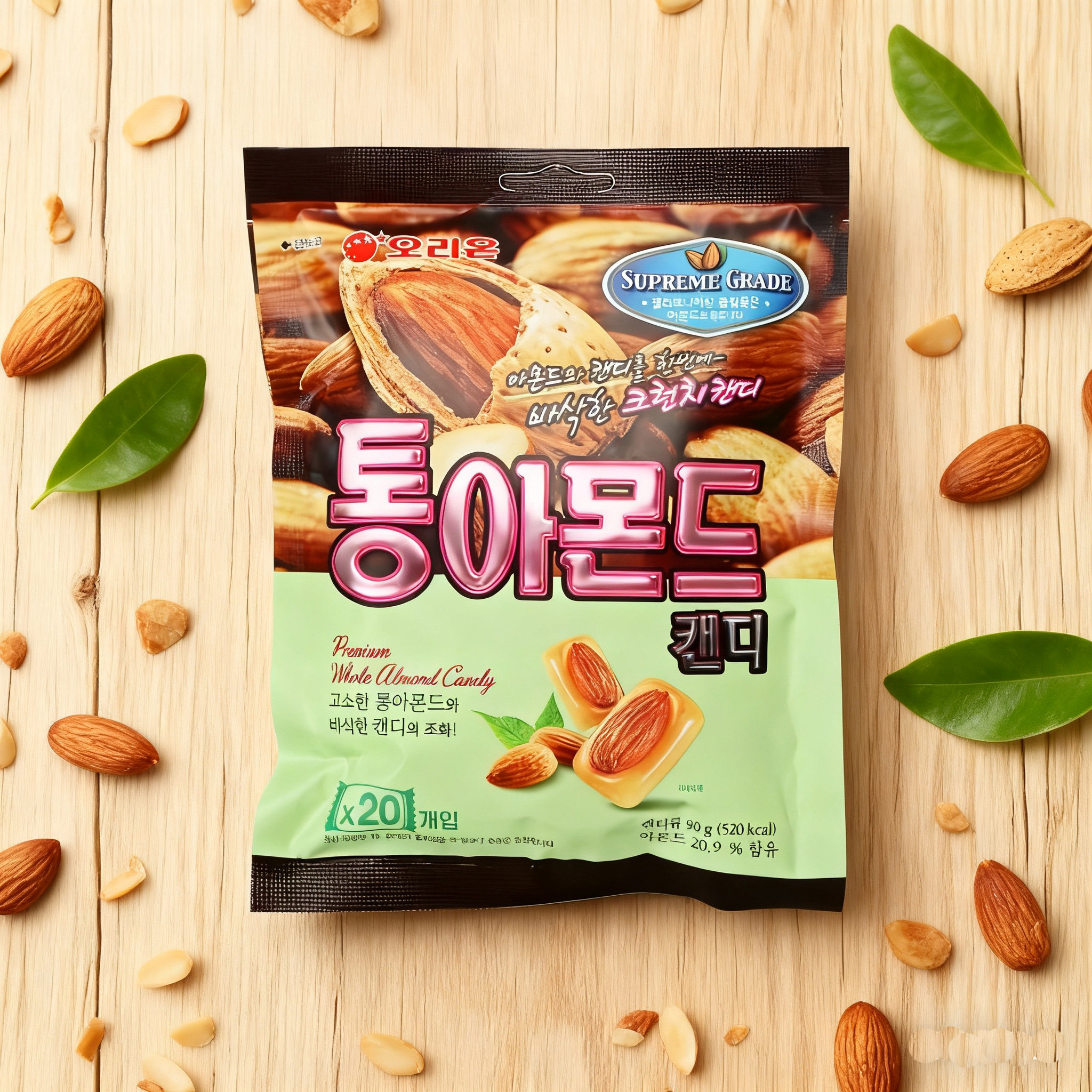 韩国进口零食好丽友90g杏仁味