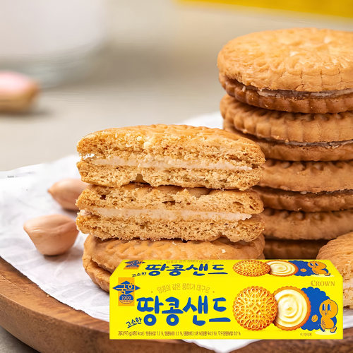 crown韩国进口70g夹心饼干
