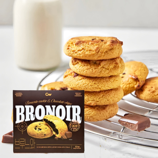 韩国进口青佑CW布朗尼软曲奇165g巧克力夹心饼干休闲食品零食小吃