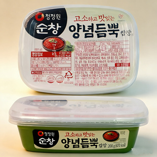 韩国进口家用烤酱清净园包饭酱蒜蓉辣酱烤肉蘸酱拌饭酱200g生菜烧