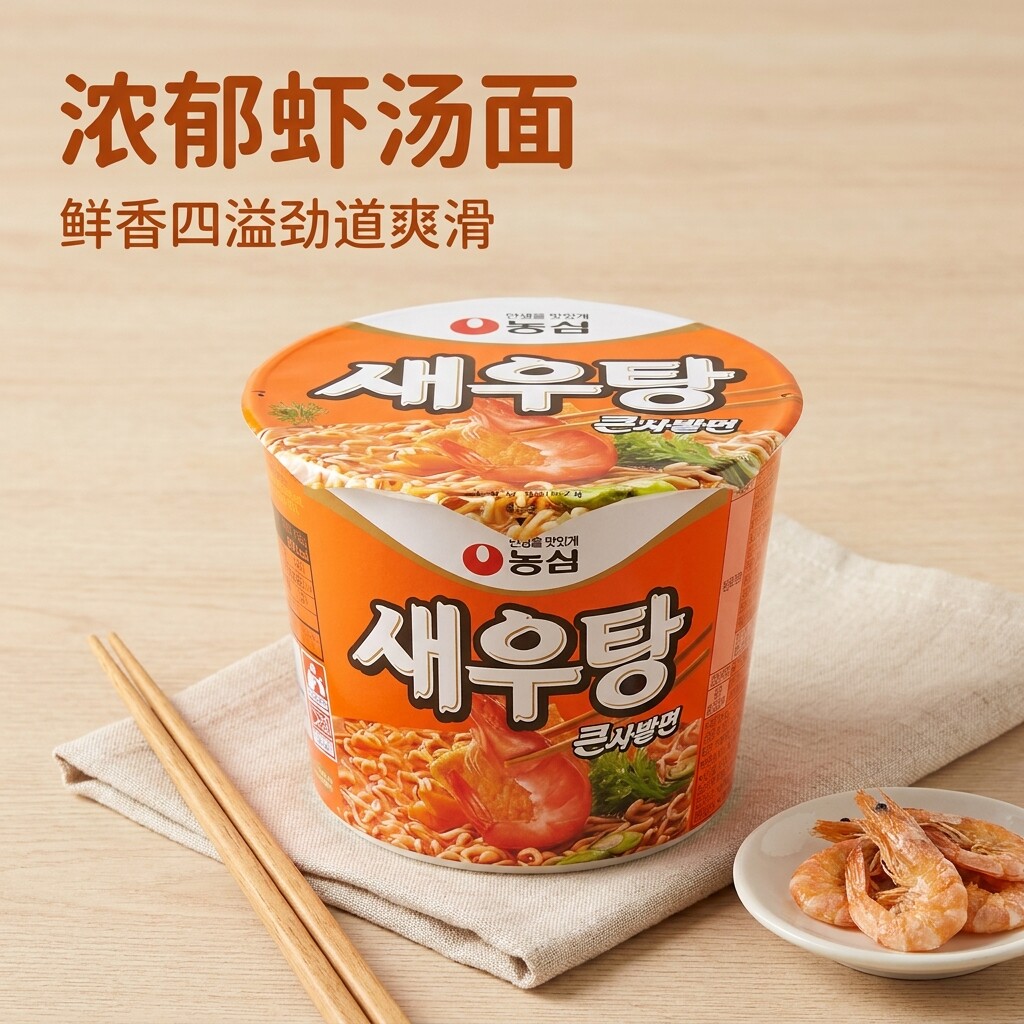 韩国进口方便面农心鲜虾汤面