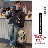 儿童棉袄夹棉加厚冲锋衣男孩冬上衣 2025新款 童装 男童棉服外套冬季