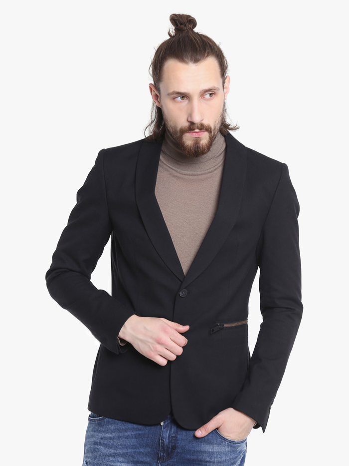 春秋男装长袖休闲修身西服