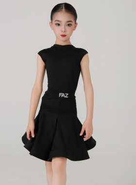FAZ儿童拉丁舞比赛服少儿拉丁舞服女童拉丁舞表演服拉丁舞训练服