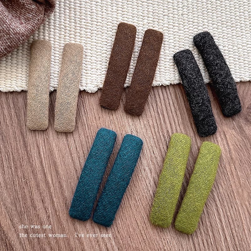 韩系发夹发卡长方形纯色女前额刘