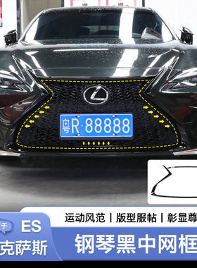 适用雷克萨斯ES200中网框饰条300h前杠上下电镀亮条用品改装配件