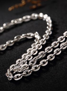 纯银女士百搭万能长款毛衣链