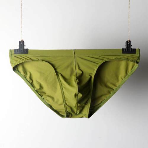 性感冰丝低腰纯色青年三角内裤