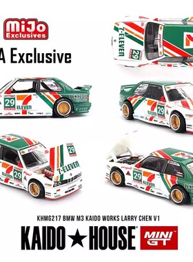 KaidouHouse&MINIGT 1:64宝马M3 E30美国独家711便利合金汽车模型
