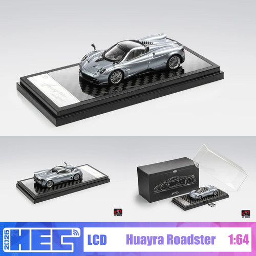 LCD HEC模型展 1:64 帕加尼花雅Huayra Roadster冰蓝汽车模型摆件
