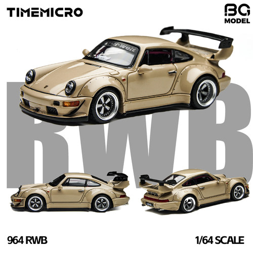 TMxPSC 1:64保时捷RWB 964宽体合金汽车模型收藏摆件