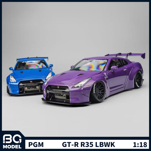 PGM1:18日产GT-R R35 LBWK宽体全碳合金汽车模型收藏摆件