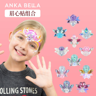 Anka Bella儿童面部彩绘舞台表演眉心额头水钻脸部彩绘饰品贴钻妆