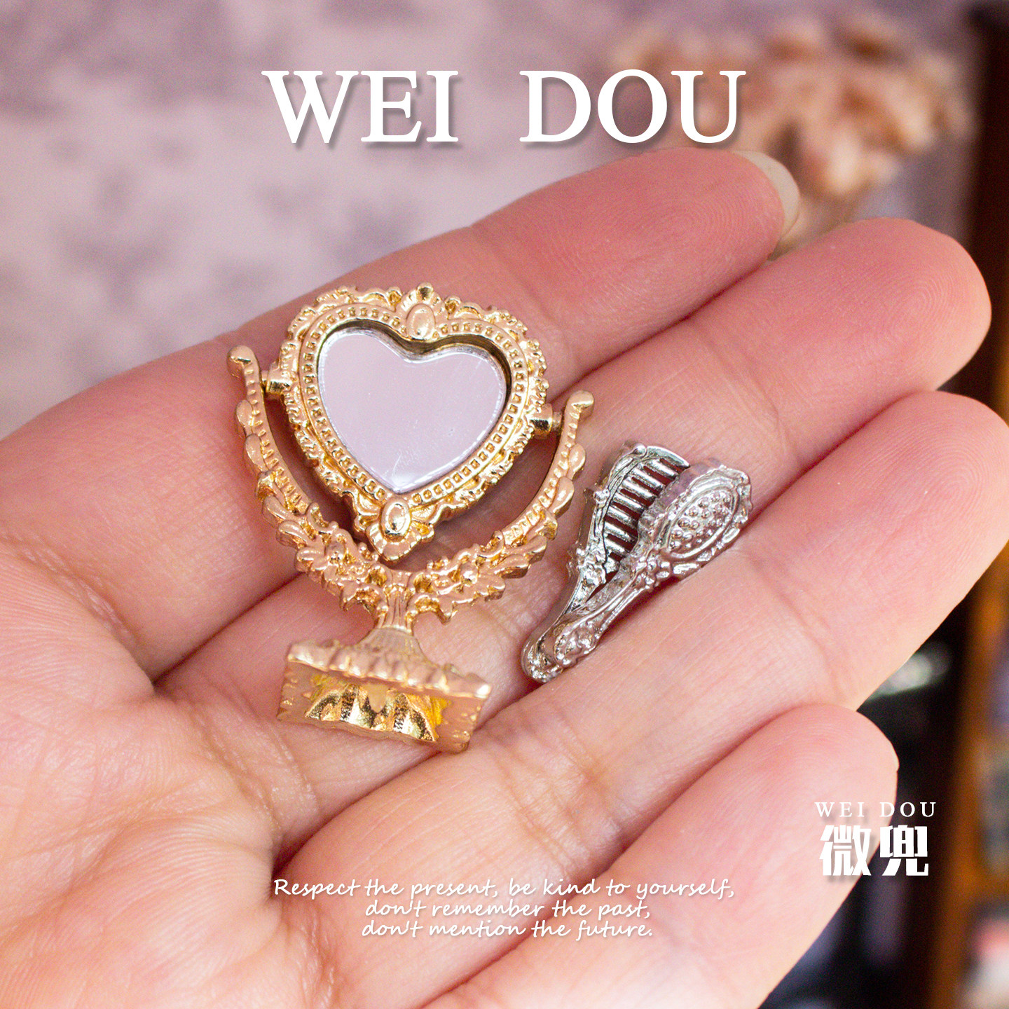 12分迷你化妆镜bjd袖珍梳妆镜ob11微缩镜子dollhouse场景配件道具