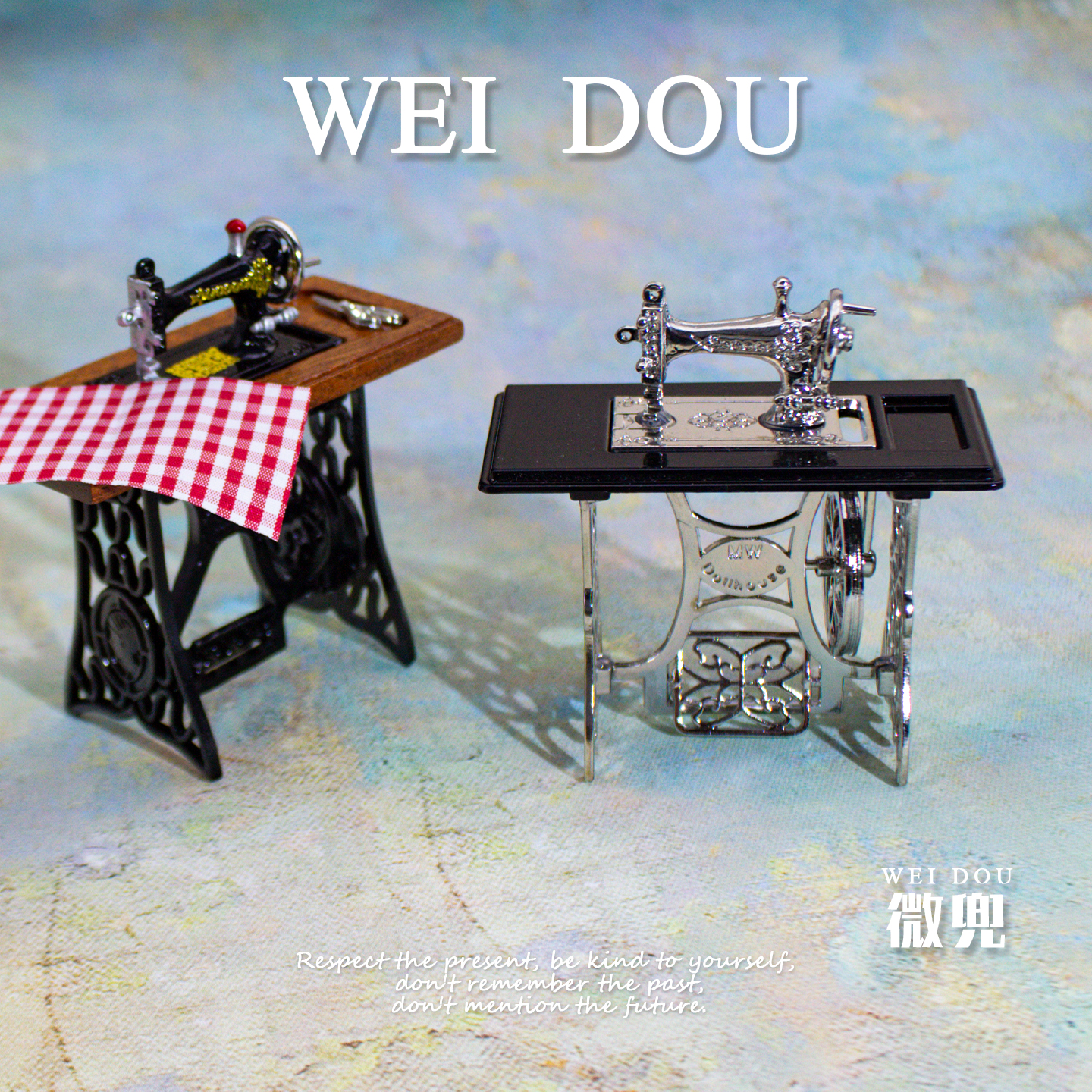 微缩缝纫机模型12分娃屋道具