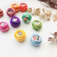 「工喜手工」法国进口DMC8号蕾丝线art116珠光轴线梭编线段染色系