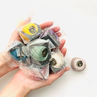 日本横田80号蕾丝线梭编微钩蕾丝线手工钩针编织80 纯棉5g16色全