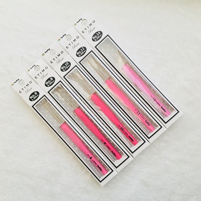 日本进口广岛tulip玫瑰粉钩针