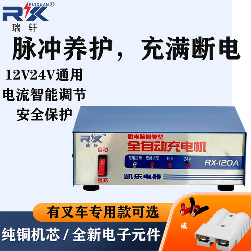 瑞轩电瓶充电器可强充充满自停