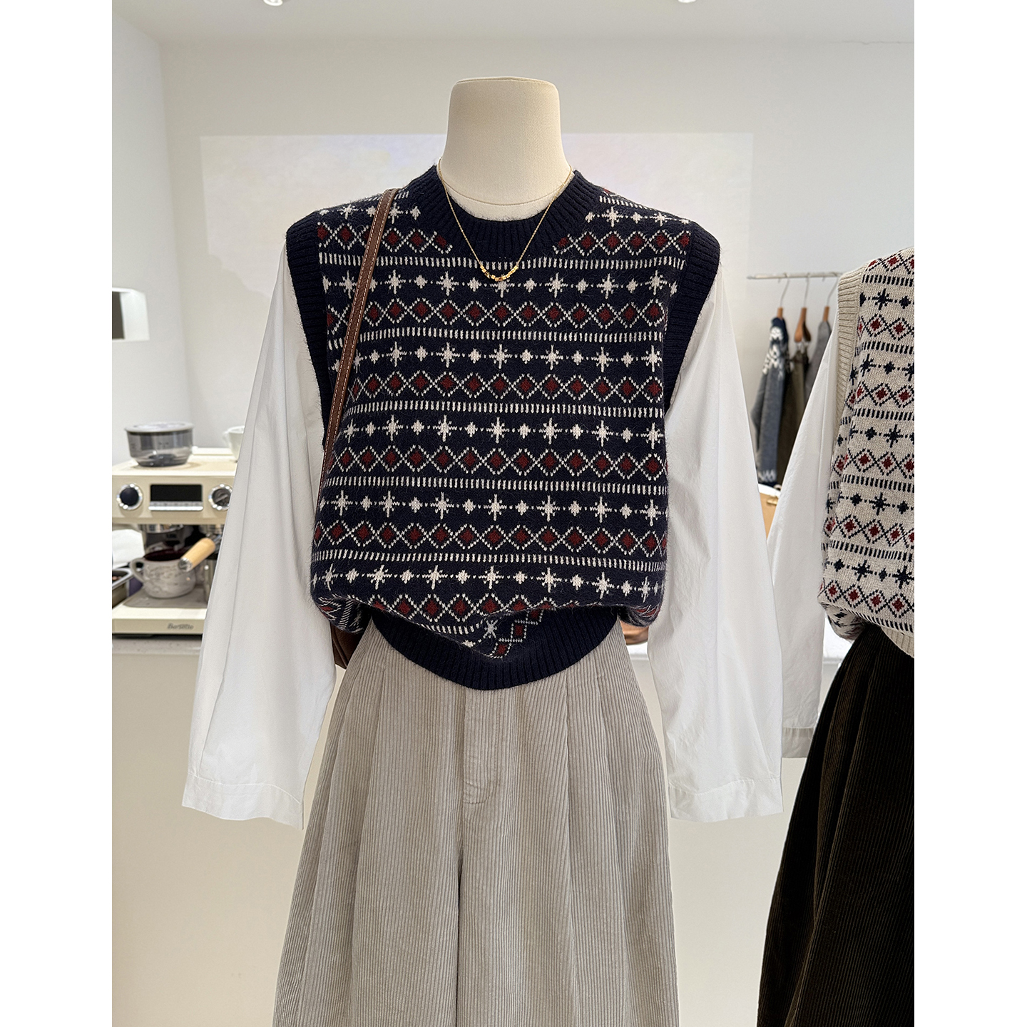 秋冬复古费尔岛系列长袖针织衫