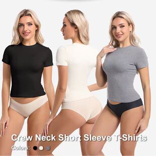 skims同款卡戴珊cotton jersey易梦玲同款上衣正肩弹力修身短袖T