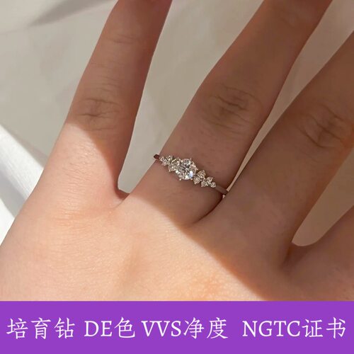 30分圆形培育钻女戒柏林情书款