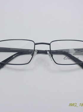 外贸轻盈金属框超弹镂空腿近视眼镜框经典方框男女眼镜架黑色8821