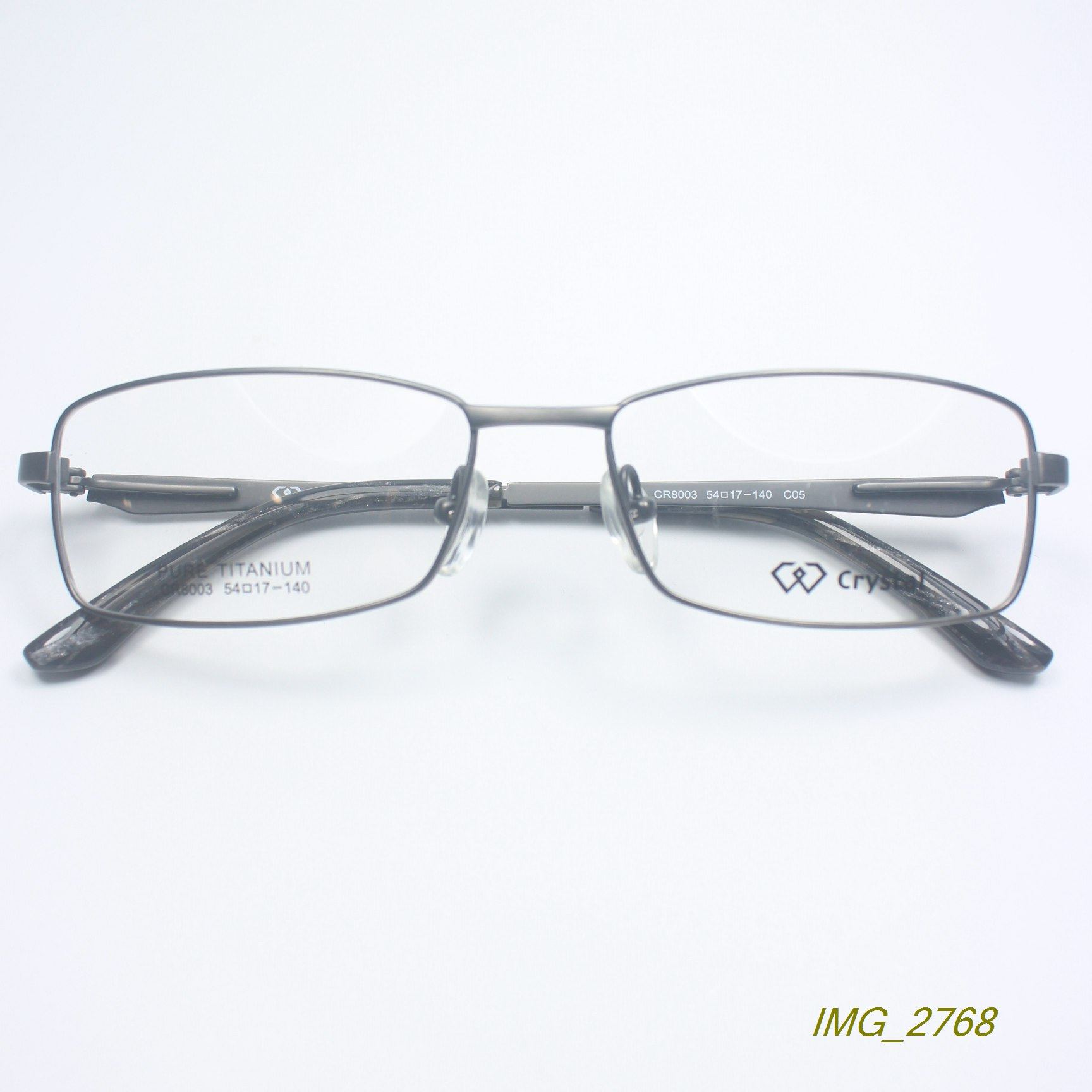 外贸单超轻弹性腿纯钛小方框商务男女近视眼镜框光学架多色8003