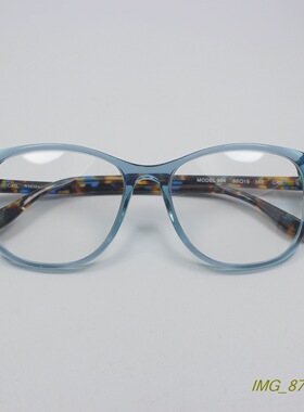 外贸轻盈板材近视眼镜框时尚女方圆框素颜潮男眼镜架透蓝色904